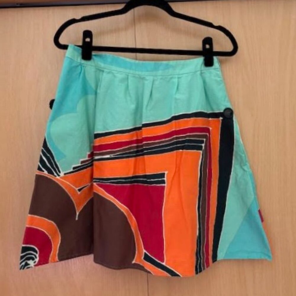 Colorful Marimekko for Anthropoligie skater skirt, Size 6